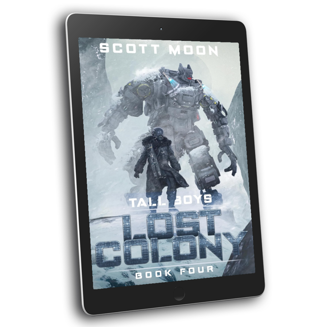 Ebook cover of 'Lost Colony' by Scott Moon on a tablet screen