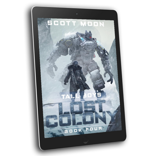 Ebook cover of 'Lost Colony' by Scott Moon on a tablet screen